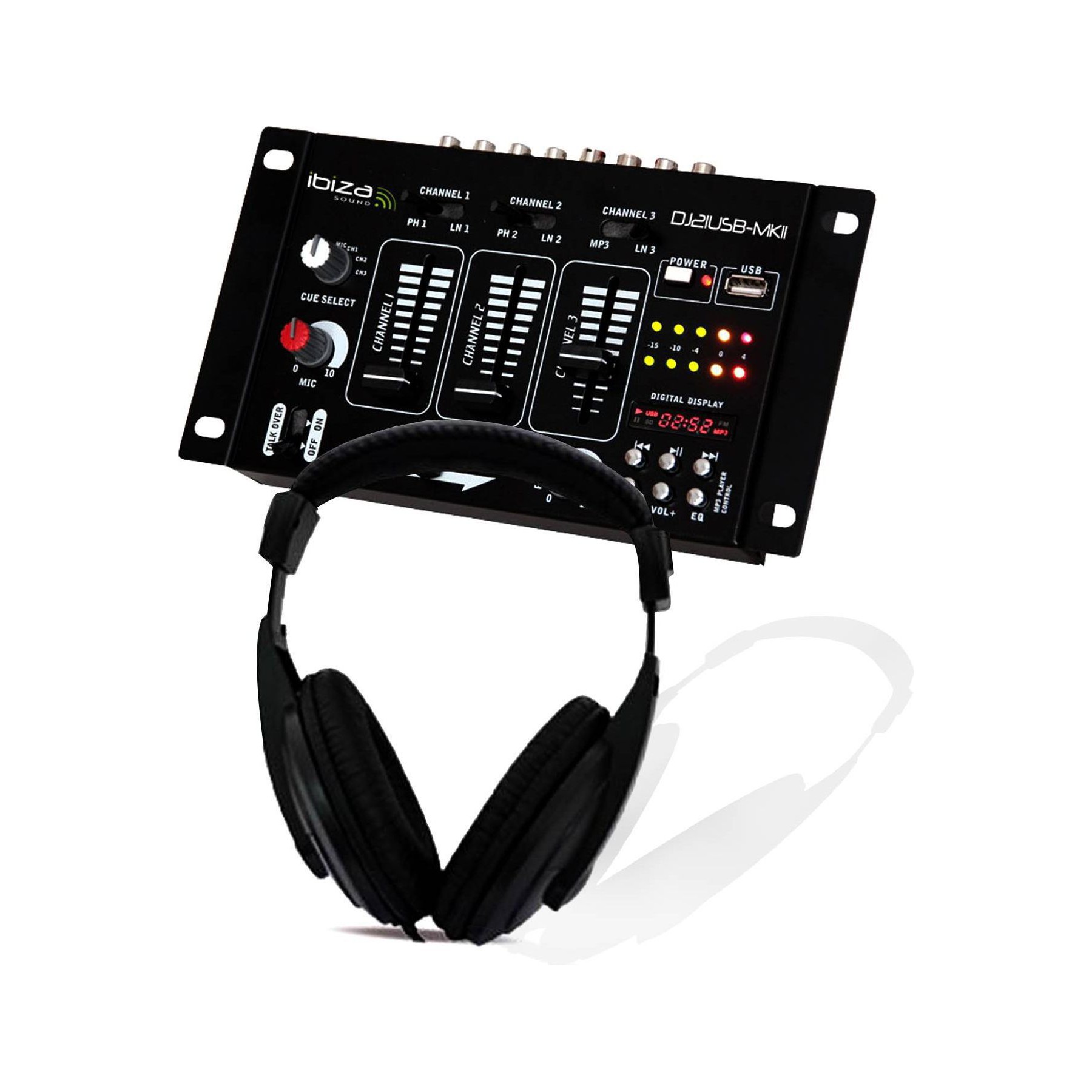 Table de mixage IBIZA DJ21-US + Casque