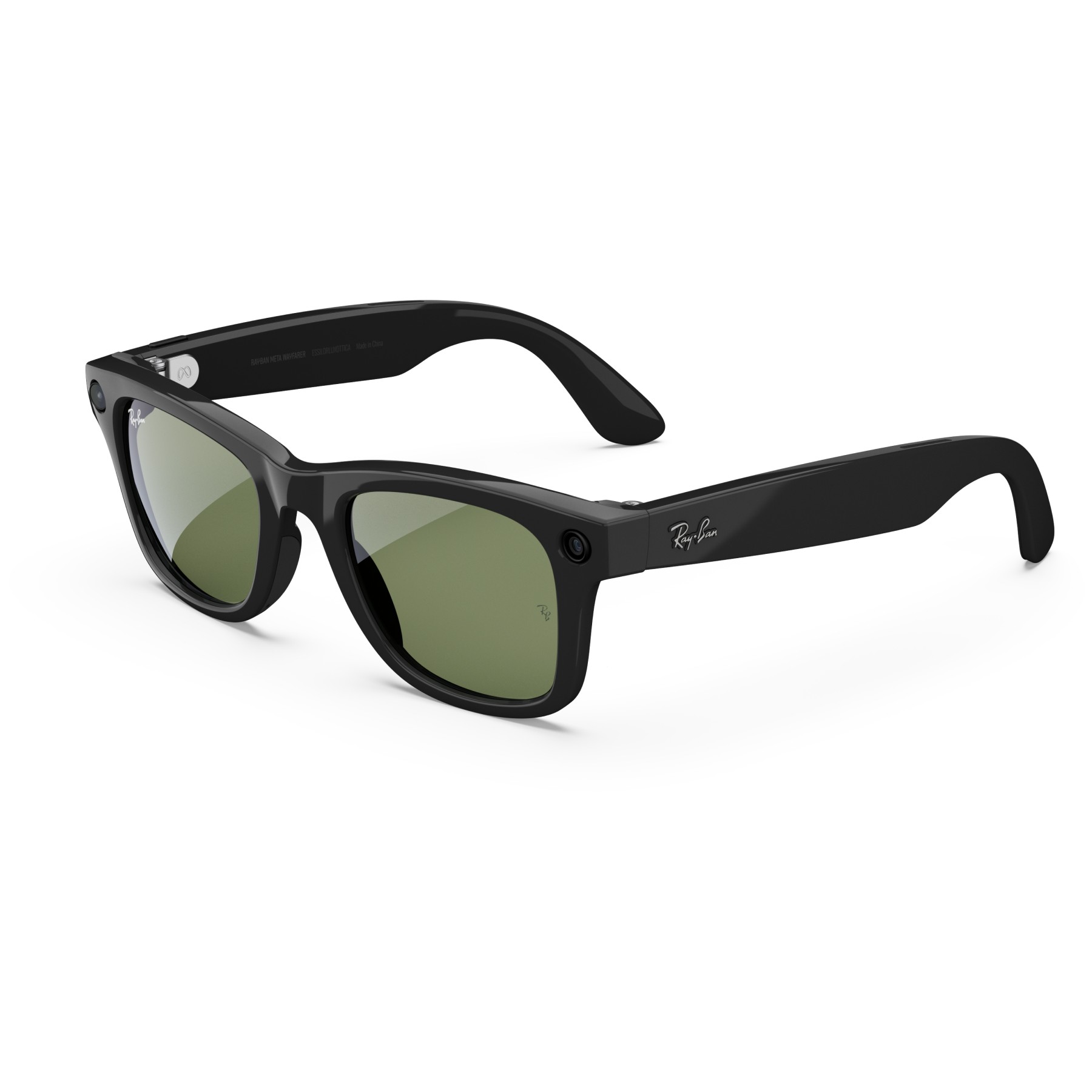 Lunettes connectées META Ray-Ban Wayfarer (Gen 1), Noir Brillant, Vert G15