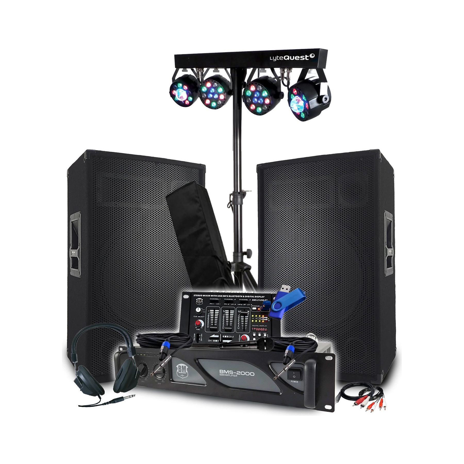 Pack sono BM SONIC Pack Sono BM SONIC : Ampli 2000W, Paire