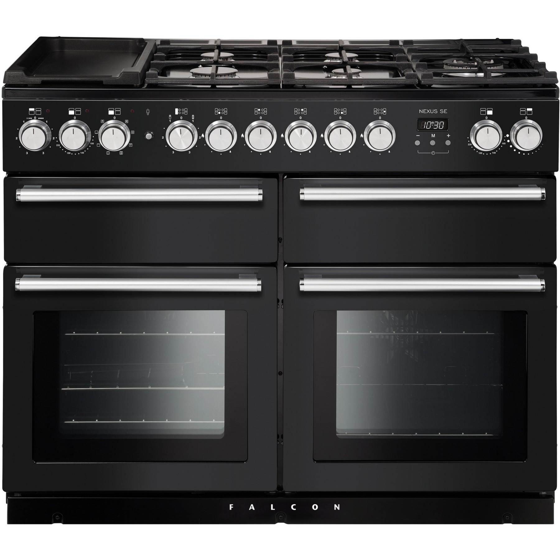 Piano de cuisson mixte FALCON NEXUS SE 110 CHARBON Mat satiné CHROME