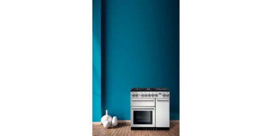 Piano de cuisson gaz FALCON NEXUS 90 BLANC CHROME SATINÉ