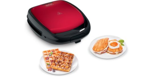 Gaufrier, croque monsieur TEFAL SNACK TIME COLORMANIA Rouge