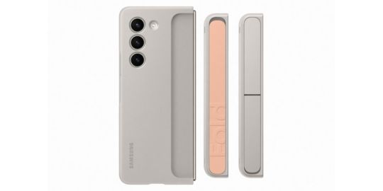 Coque avec cordon SAMSUNG Z Fold 5 avec lanière Crème