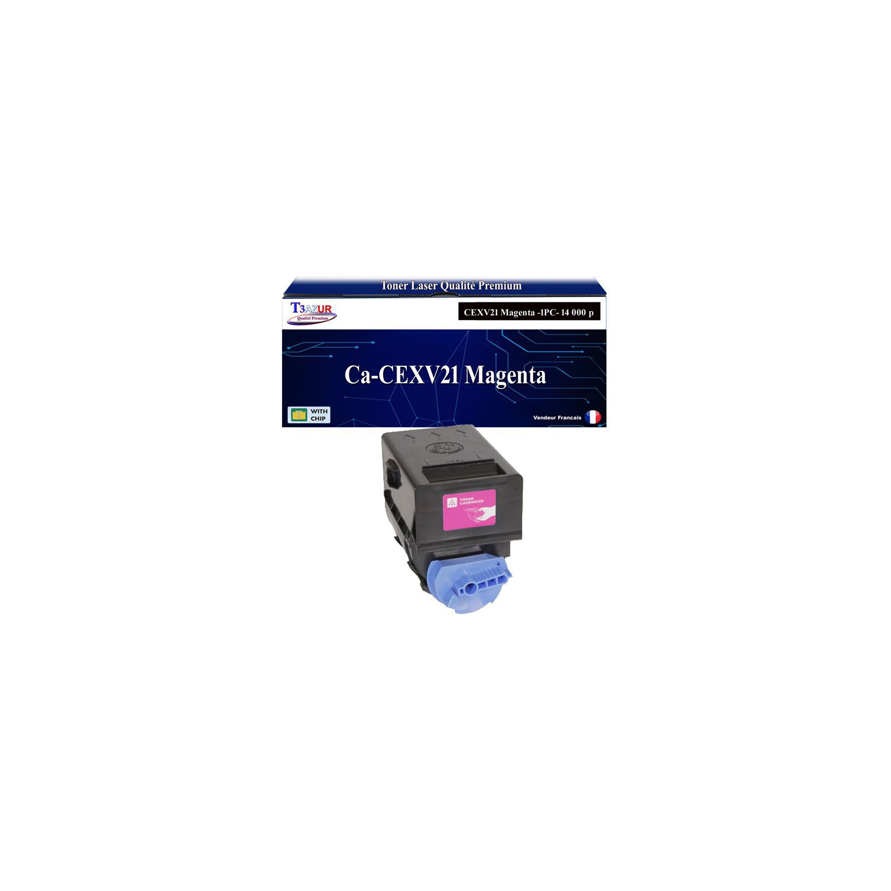Toner T3AZUR pour Canon iR-C3380 C2880 CEXV21 M
