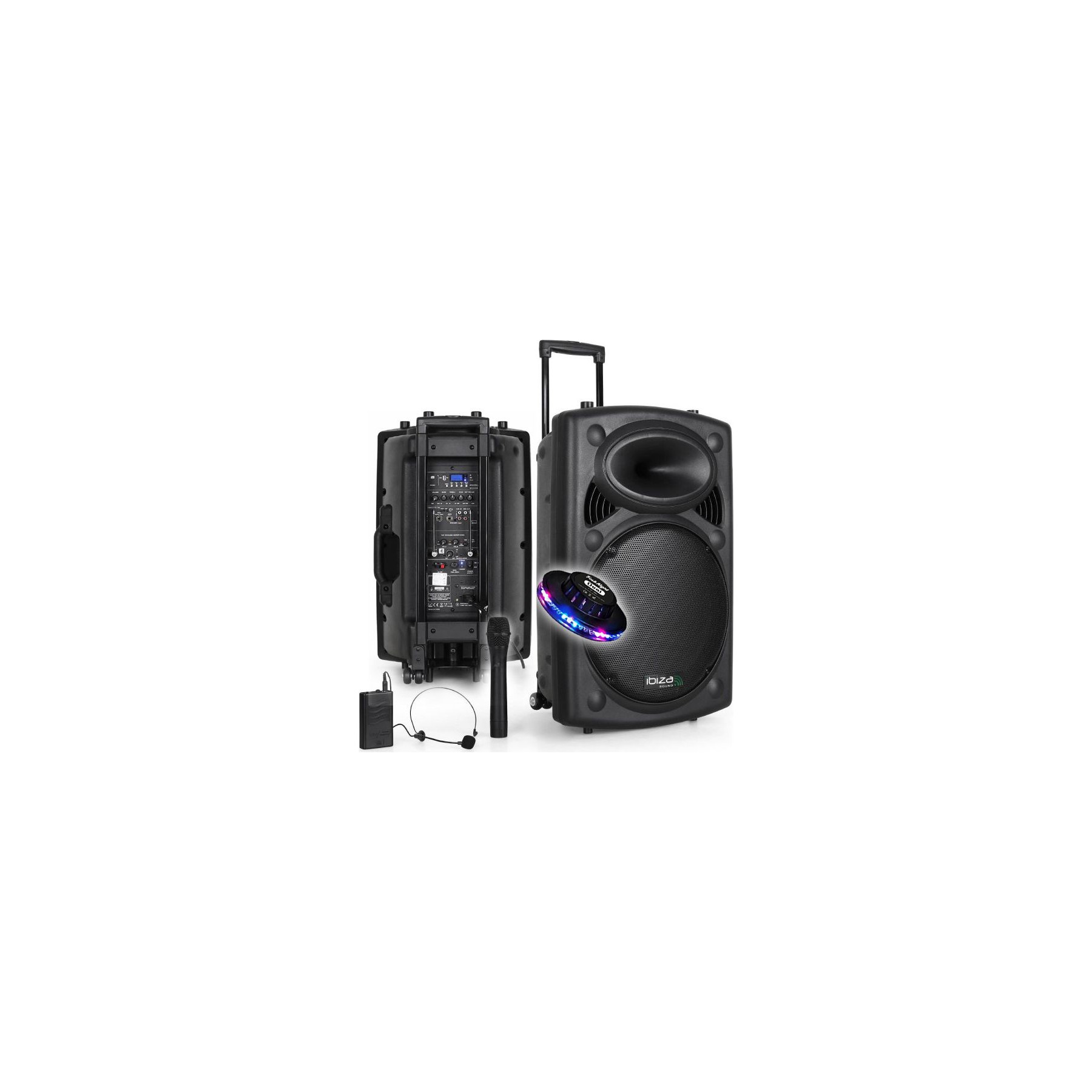 Enceinte sono BM SONIC Sono Portable 15" 800W Batterie 2 Micros