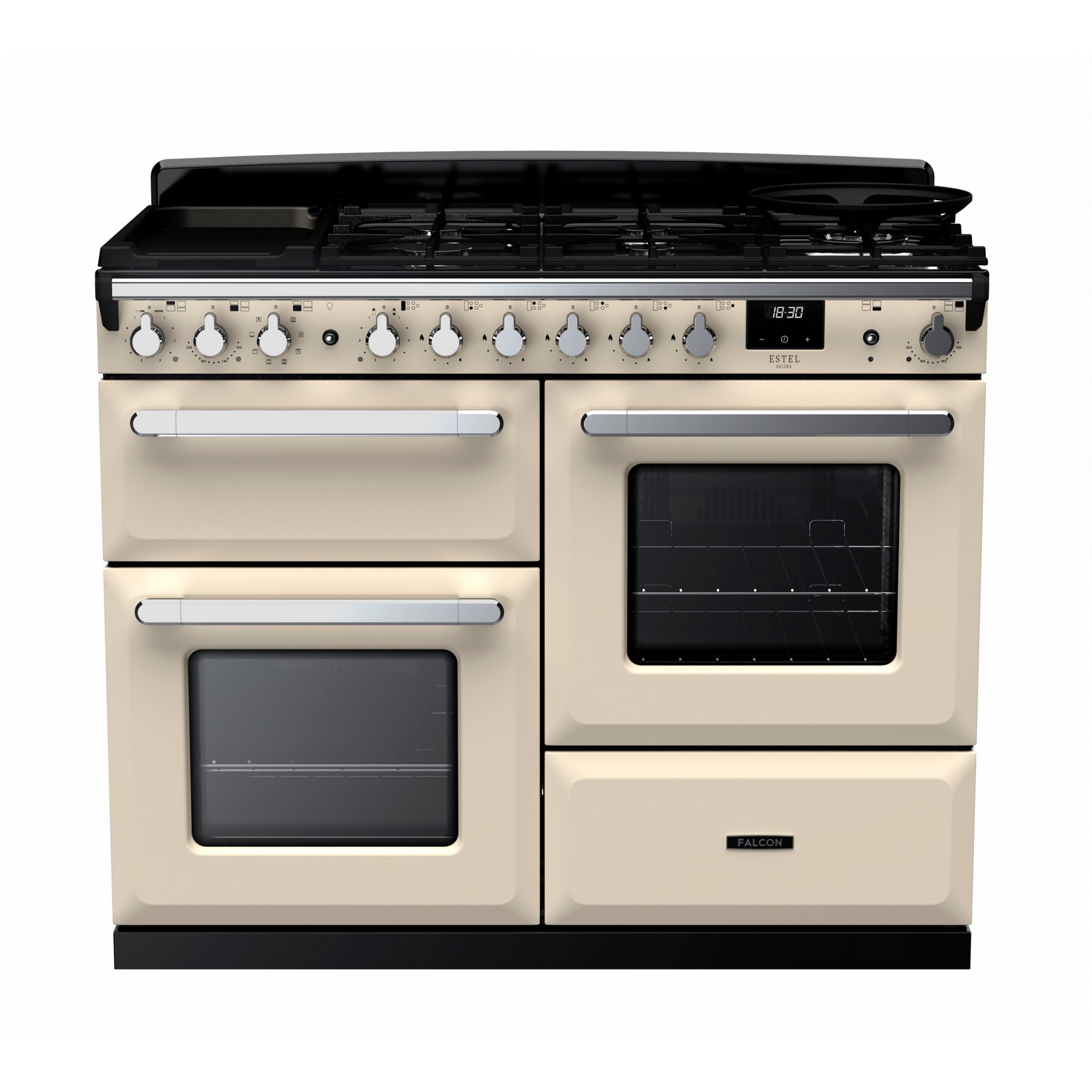 Piano de cuisson mixte FALCON ESTEL DELUXE OC TAB MIX 110 CM CREME PAS