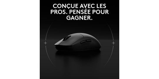 Souris Gamer Sans Fil LOGITECH Pro 2 Lightspeed noir + Pochette + Dongle 8K Hz