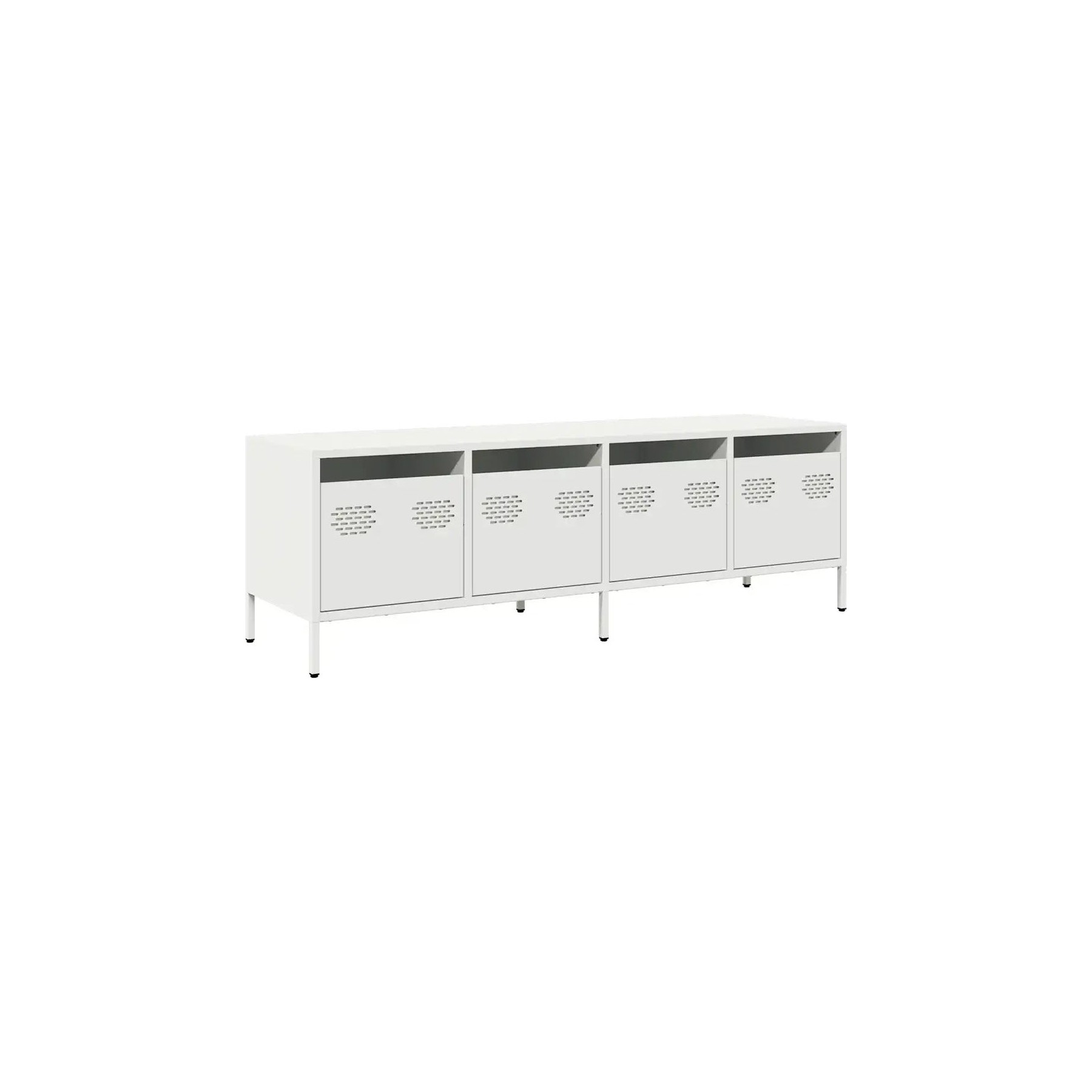 Meuble TV HELLOSHOP26 Meuble TV industriel avec 4 tiroirs rang