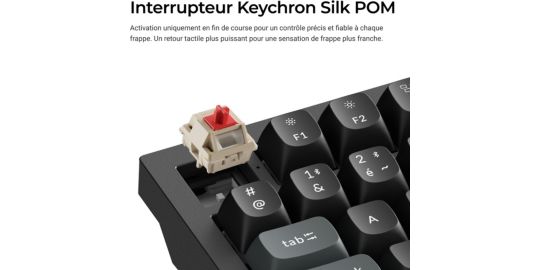 Clavier gamer sans fil KEYCHRON Q6 Ultra 8K Swappable RGB Backlight