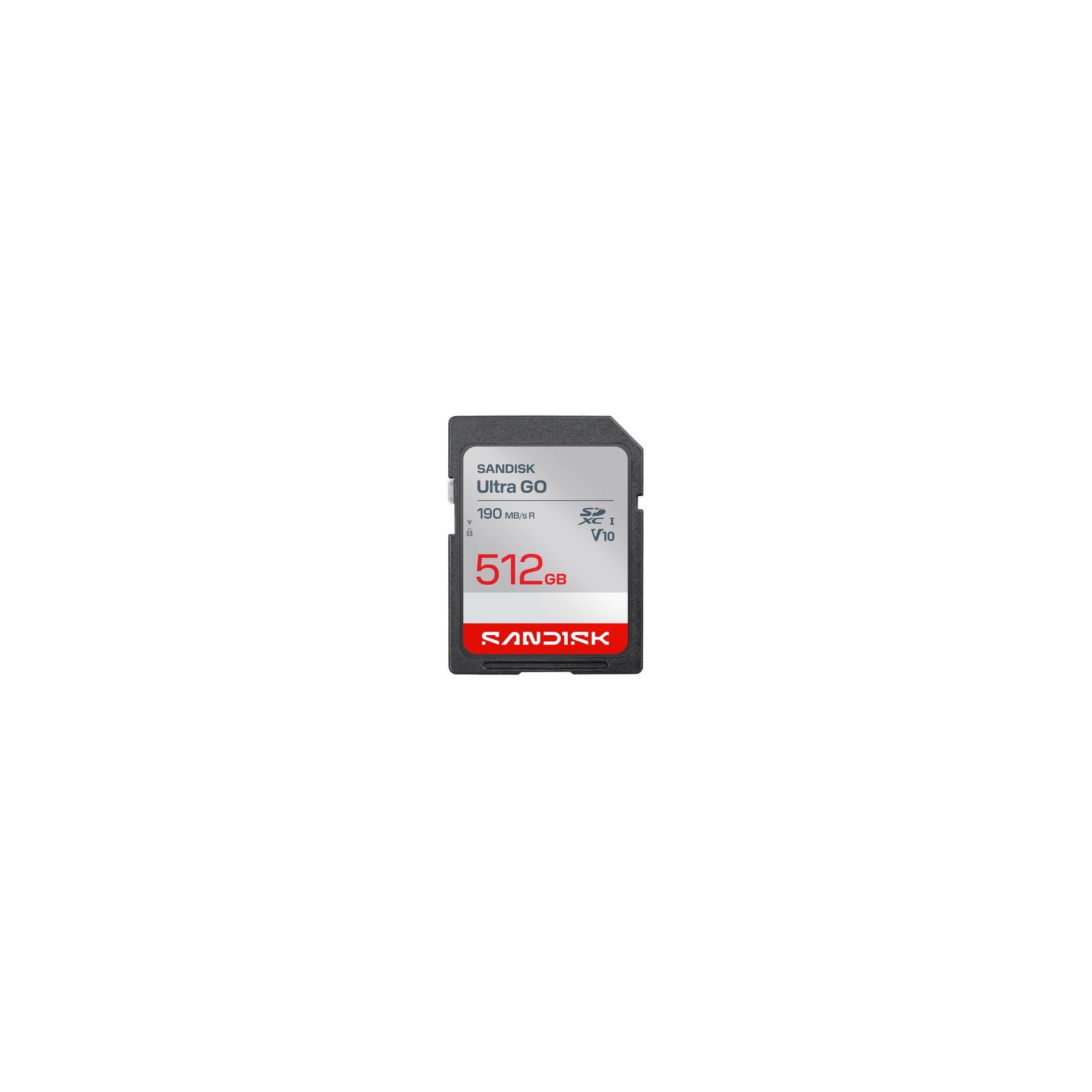 Carte SD SANDISK Ultra GO SD 512Go 190MBs C10 U1 UHS