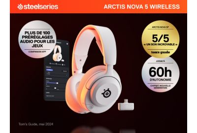 Casque gamer STEELSERIES Arctis Nova 5 Blanc