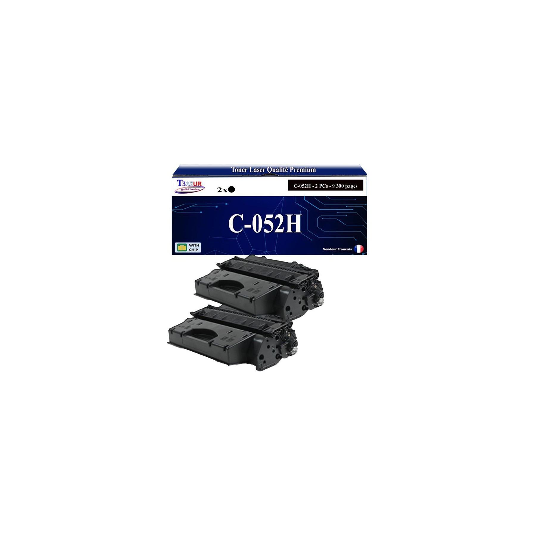 Toner T3AZUR pour Canon MF429x, 052H (x2)