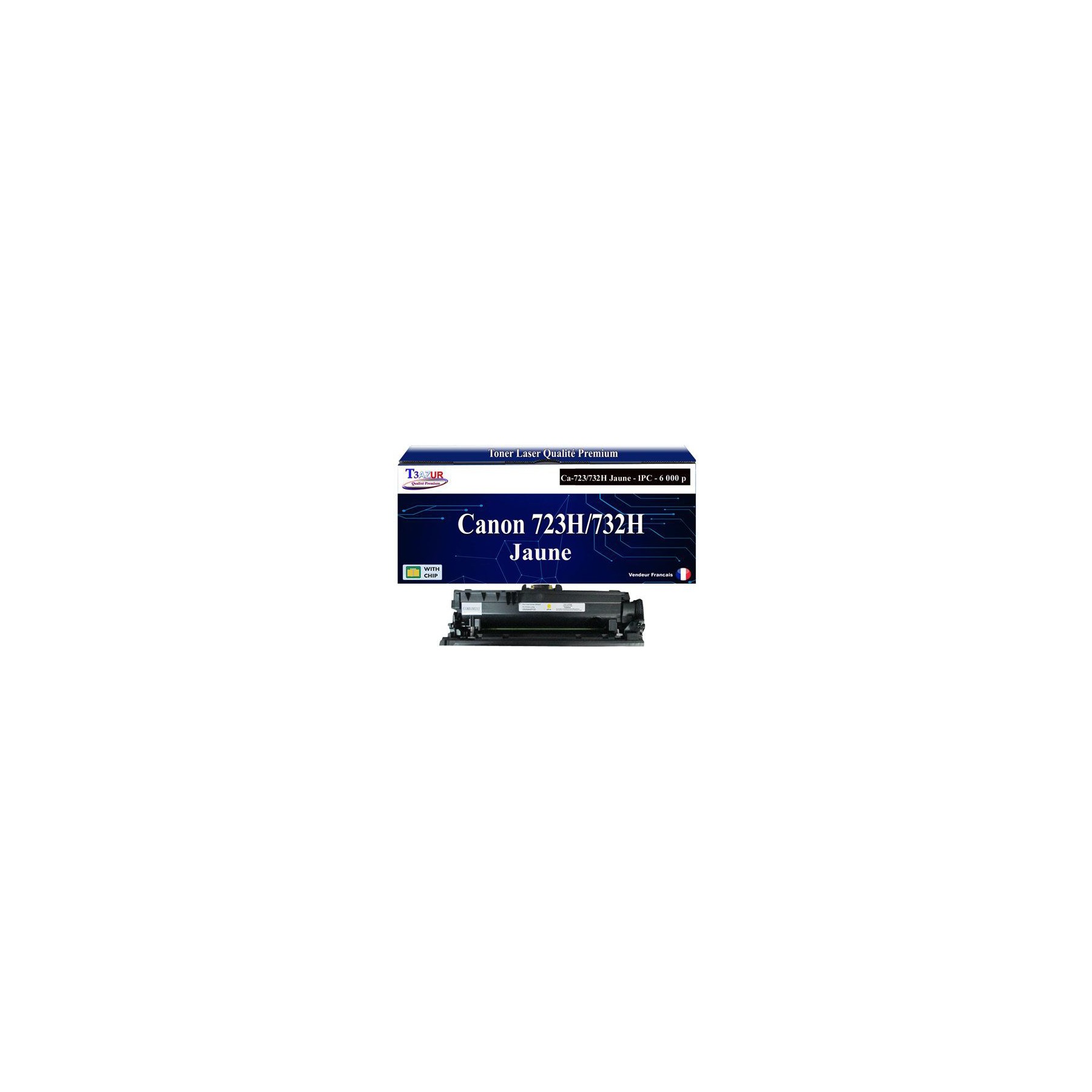 Toner T3AZUR pour Canon LBP7750Cdn 723H 732H Y