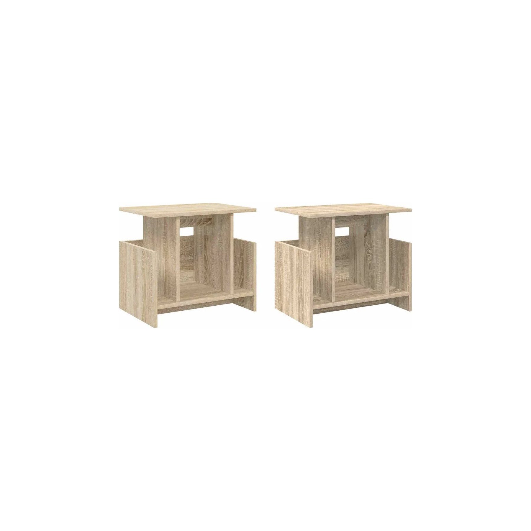 Meuble TV HELLOSHOP26 Lot de 2 meubles TV rectangulaires moder
