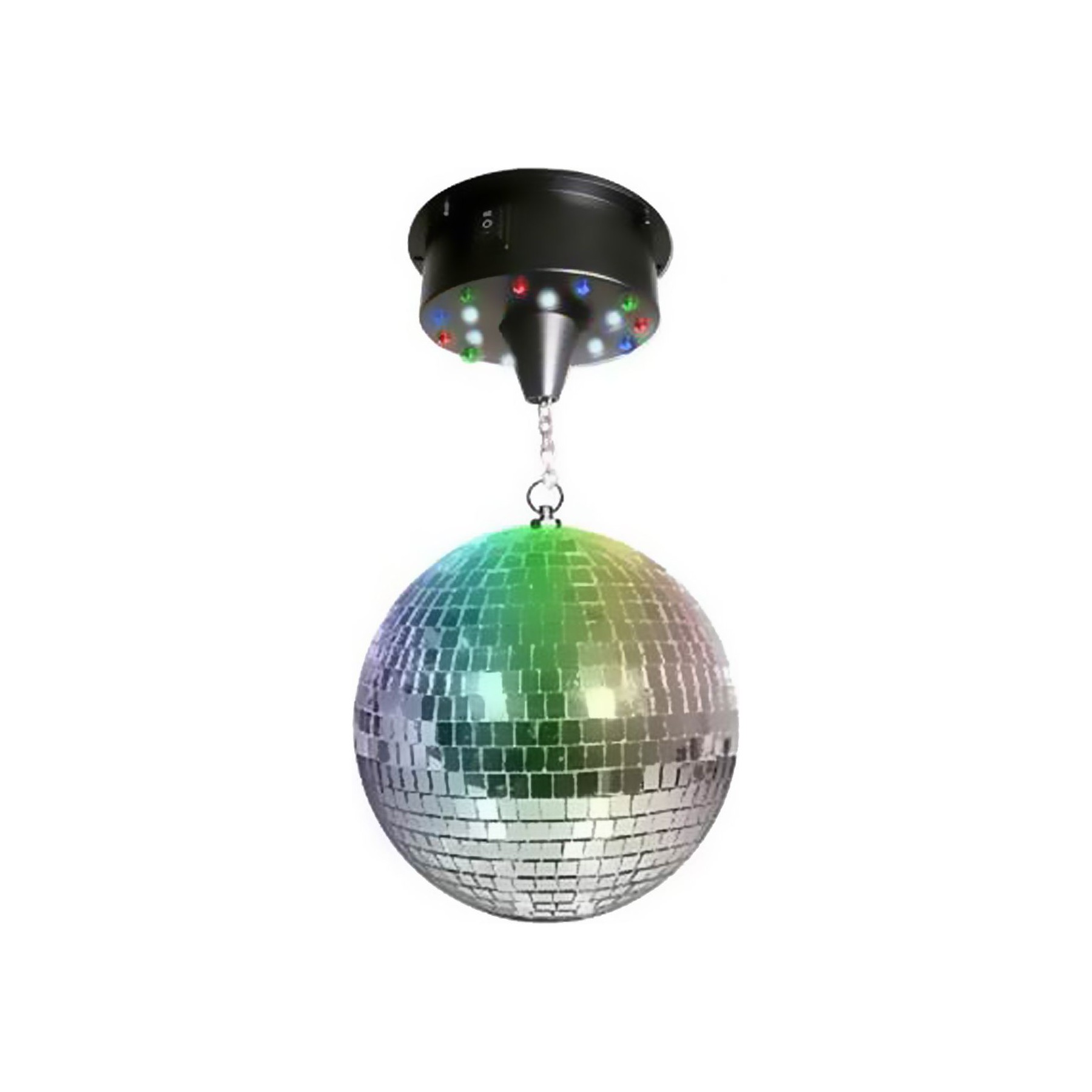 Jeu de lumières DISCO PRO Boule à facettes 20 cm + moteur 18 LEDs