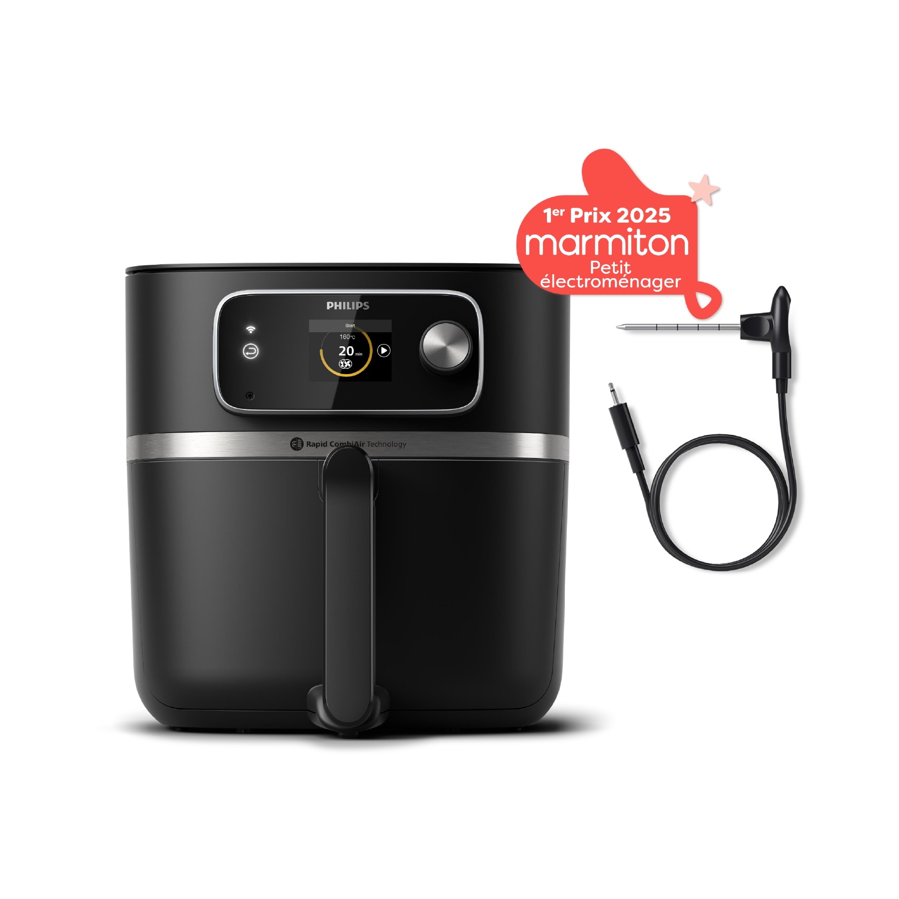 Airfryer PHILIPS HD9880/90 friteuse sans huile connectée Noir, Série 5000 8.3L