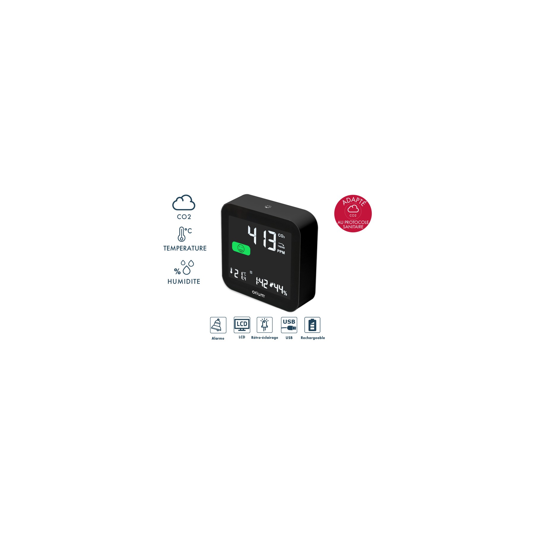 Capteur ORIUM Mesureur de CO2 Quaelis 14