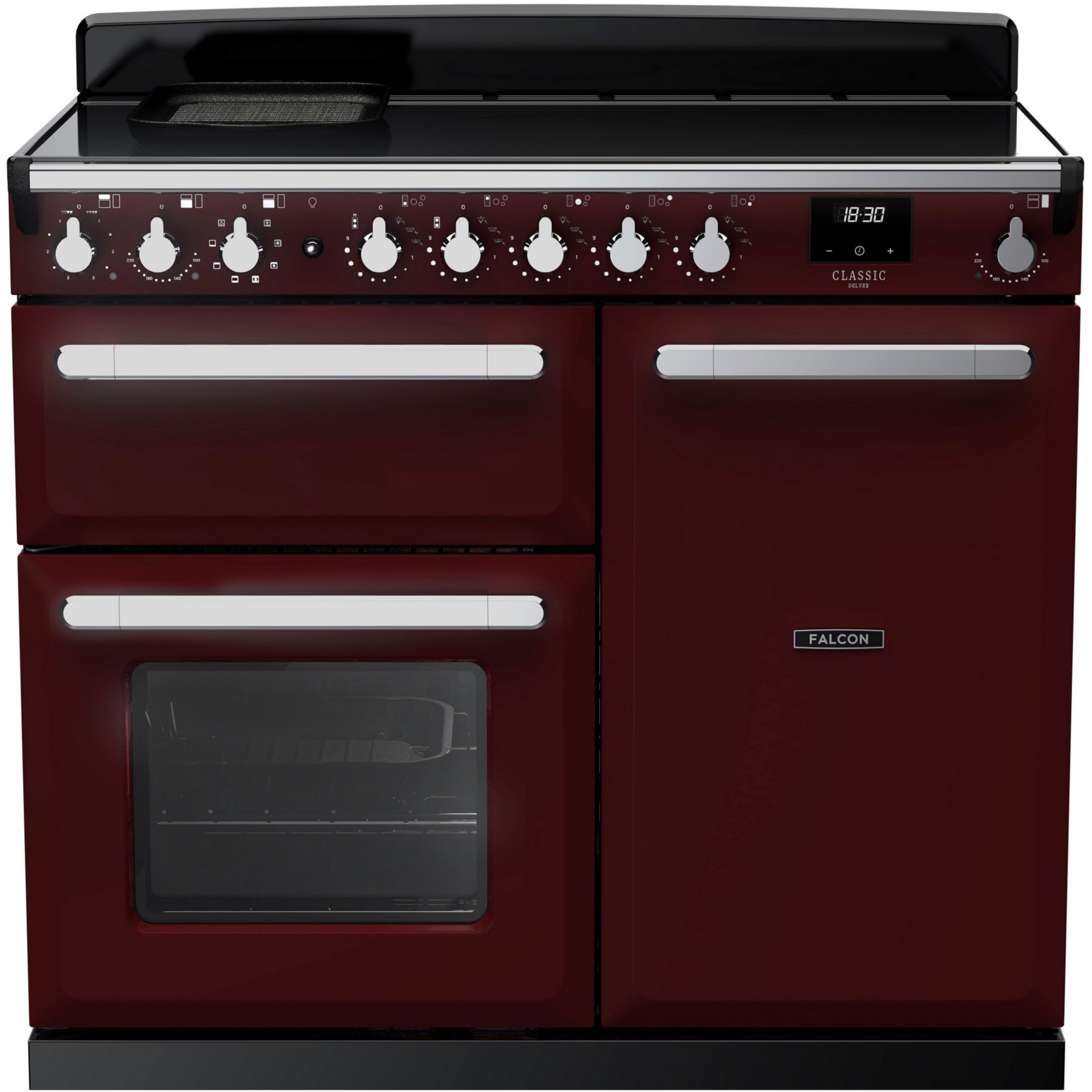 Piano de cuisson induction FALCON ESTEL DELUXE TAB IND 100 CM BORDEAUX CHR