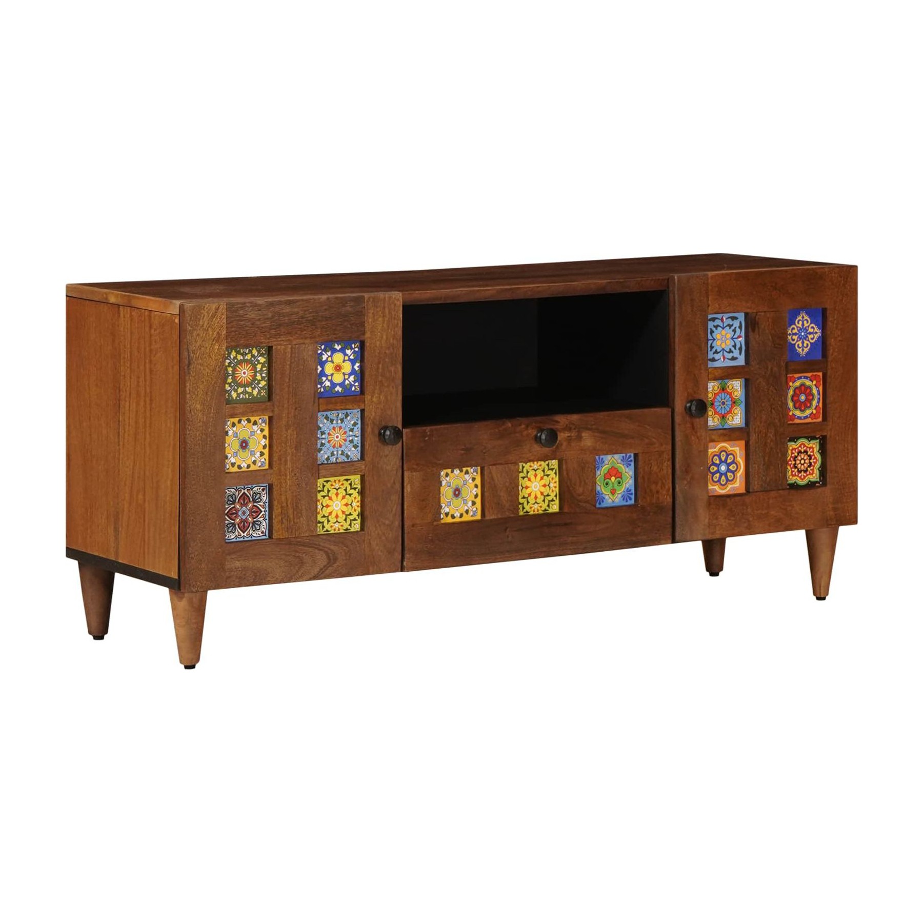 Meuble TV HELLOSHOP26 Meuble TV rectangulaire moderne rangemen