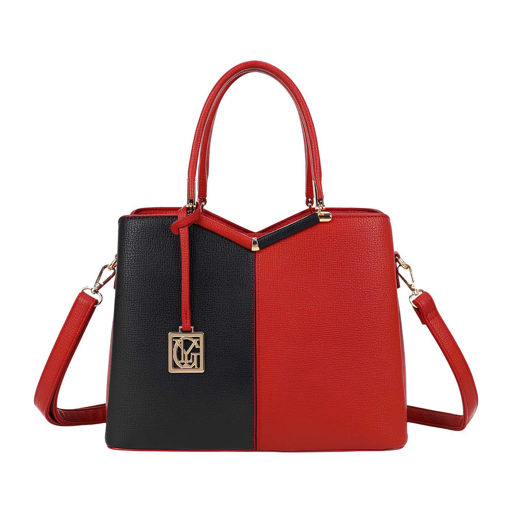 Sac bandoulière GALLANTRY Femme Élisa Effet Grainé avec Pendentif