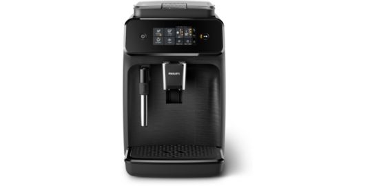 Expresso Broyeur PHILIPS EP1220/00 cafetière à grain série 1200, mousseur à lait, 2 boissons, Noir Mat