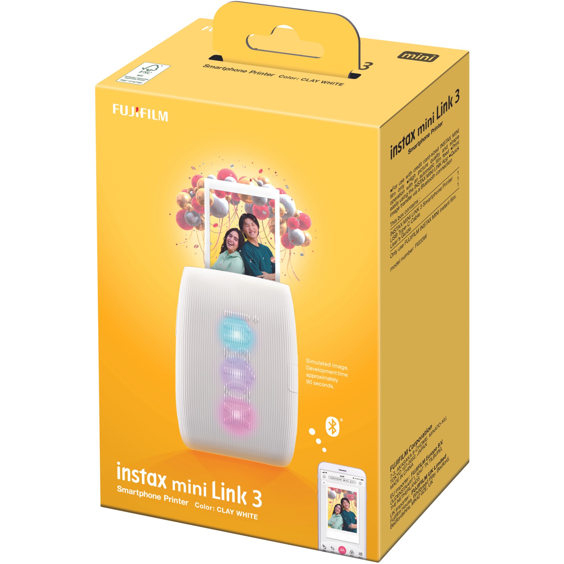 Imprimante photo portable FUJIFILM Instax mini Link 3 blanc