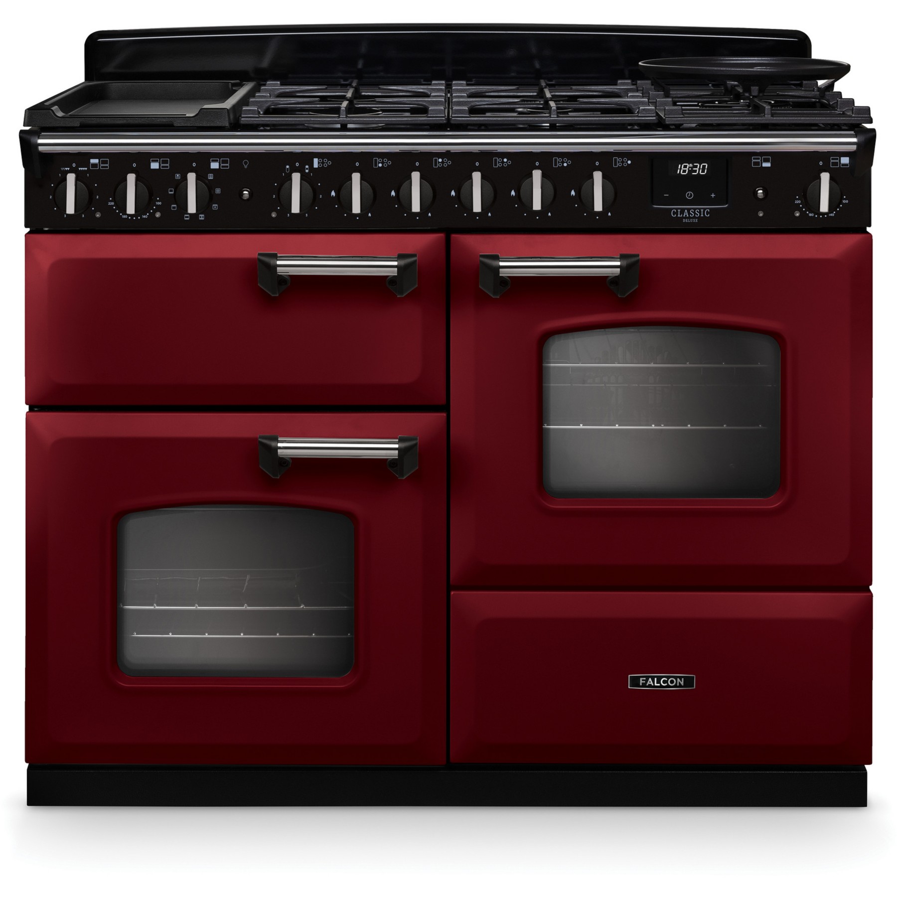 Piano de cuisson mixte FALCON NGC TAB MIX 110 CM BORDEAUX CHROME
