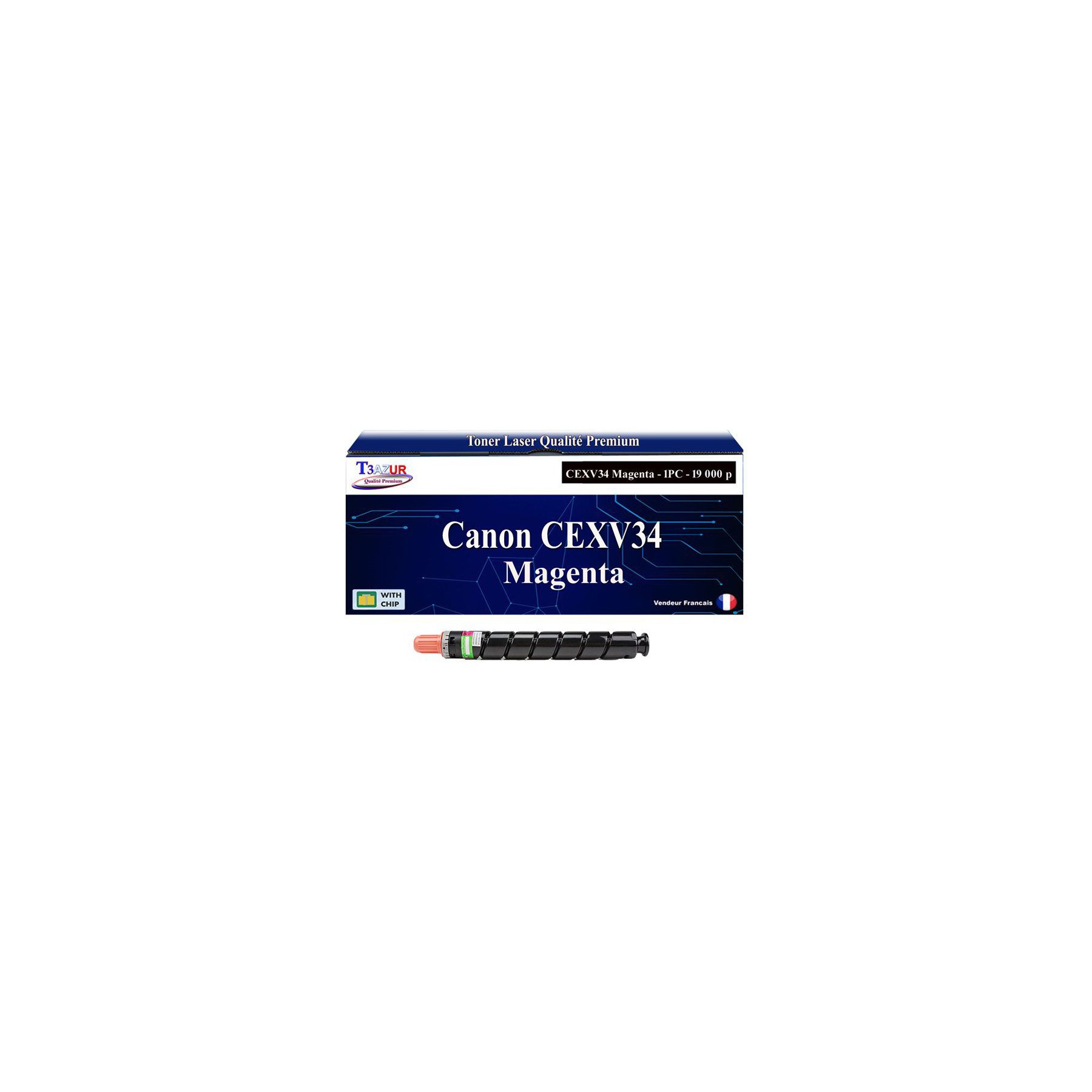 Toner T3AZUR compatible avec Canon CEXV34 Magenta