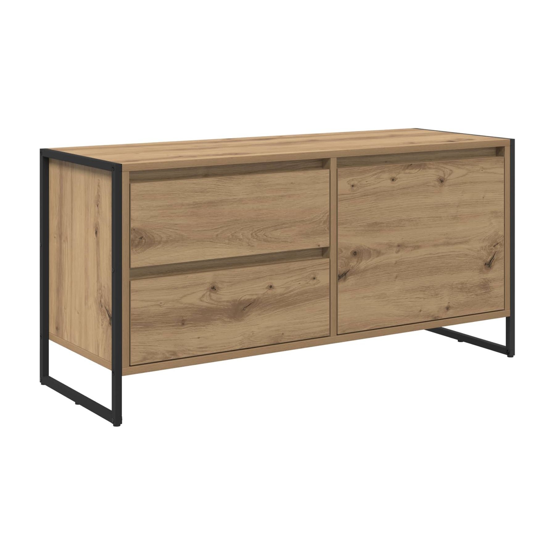 Meuble TV HELLOSHOP26 Meuble TV industriel contemporain 100 x