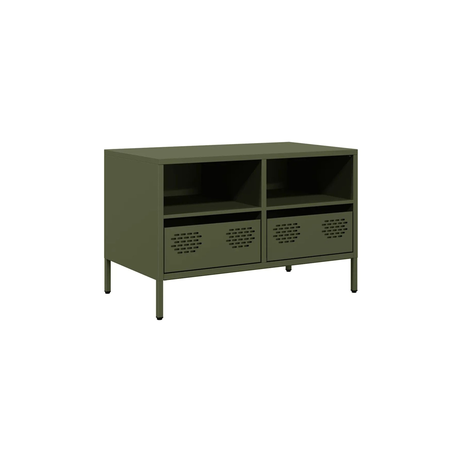 Meuble TV HELLOSHOP26 Meuble TV industriel avec rangement 68 x