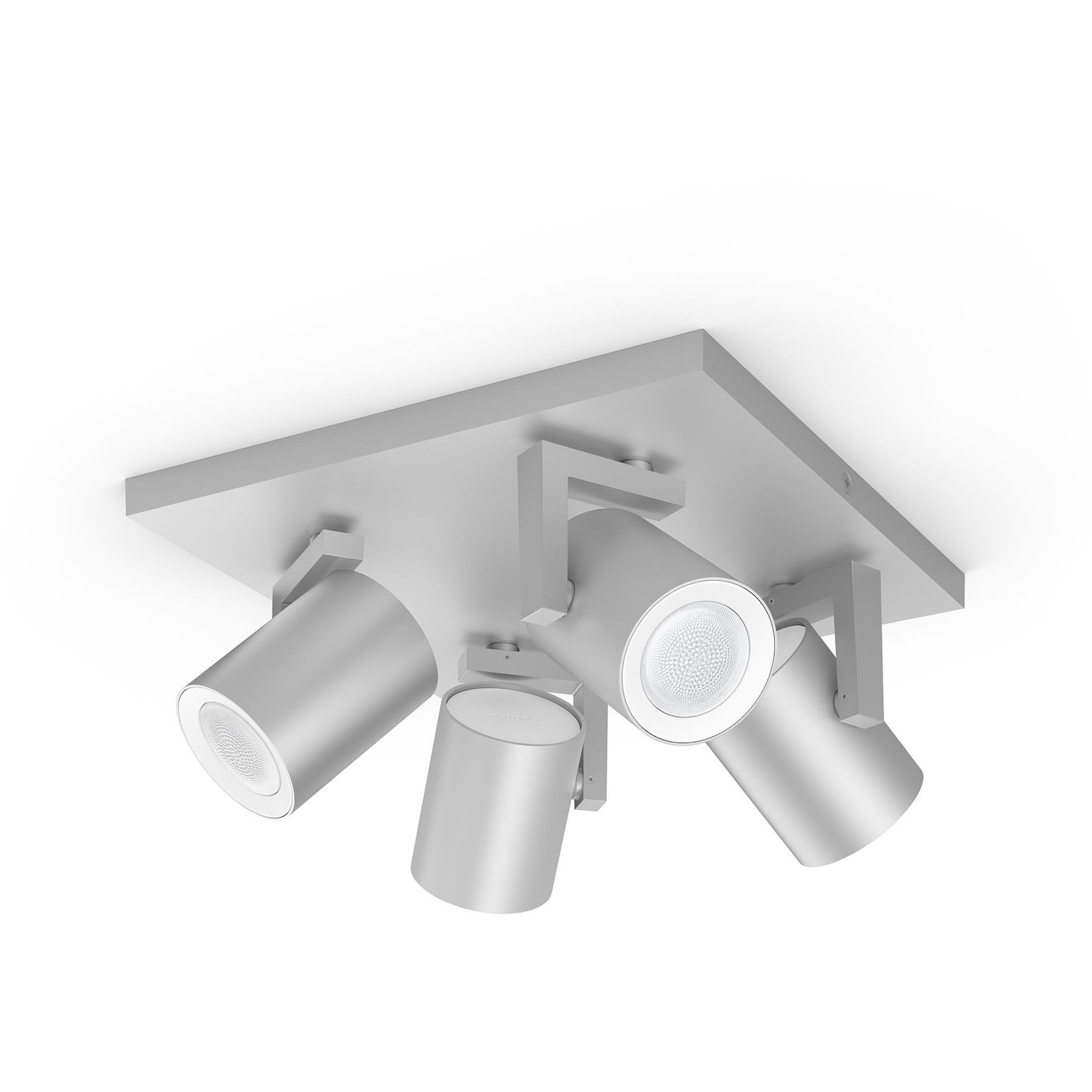 Luminaire PHILIPS HUE W&C ARGENTA carré 4x5.7W Alu.