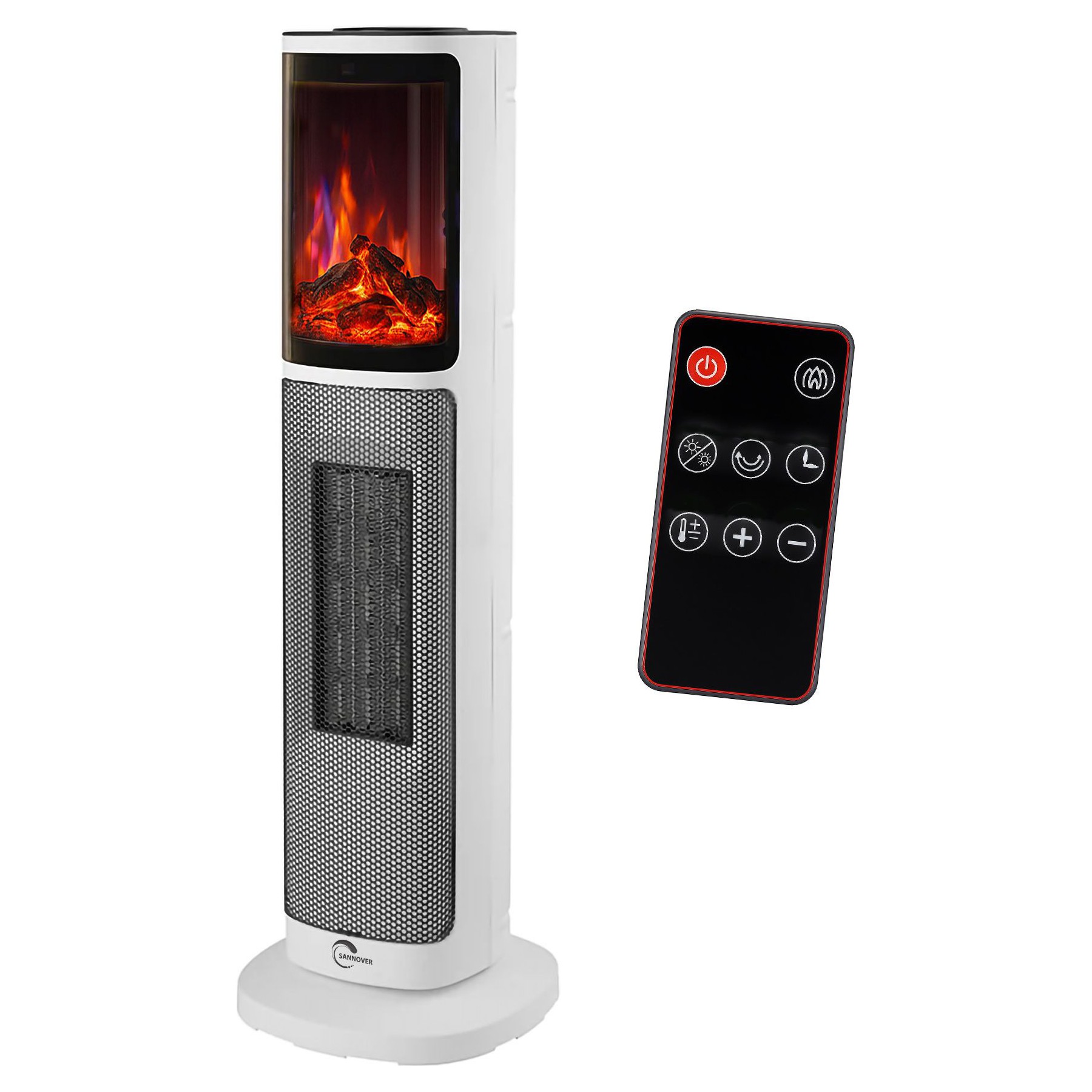 Chauffage électrique SANNOVER Céramique Oscillant Lizeo 2000 W Blanc