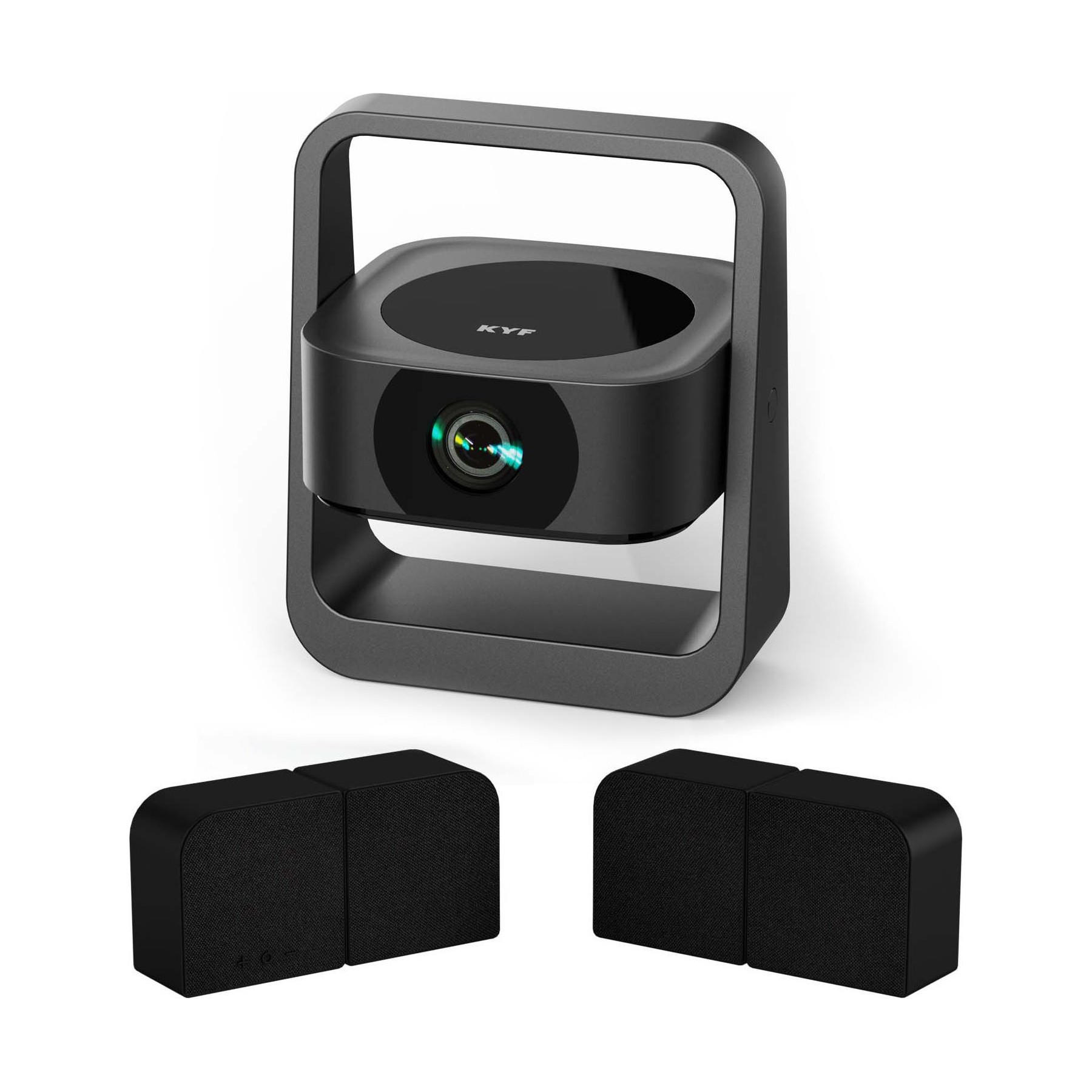 Vidéoprojecteur home cinéma KYF 4K, pliable+enceinte 20W