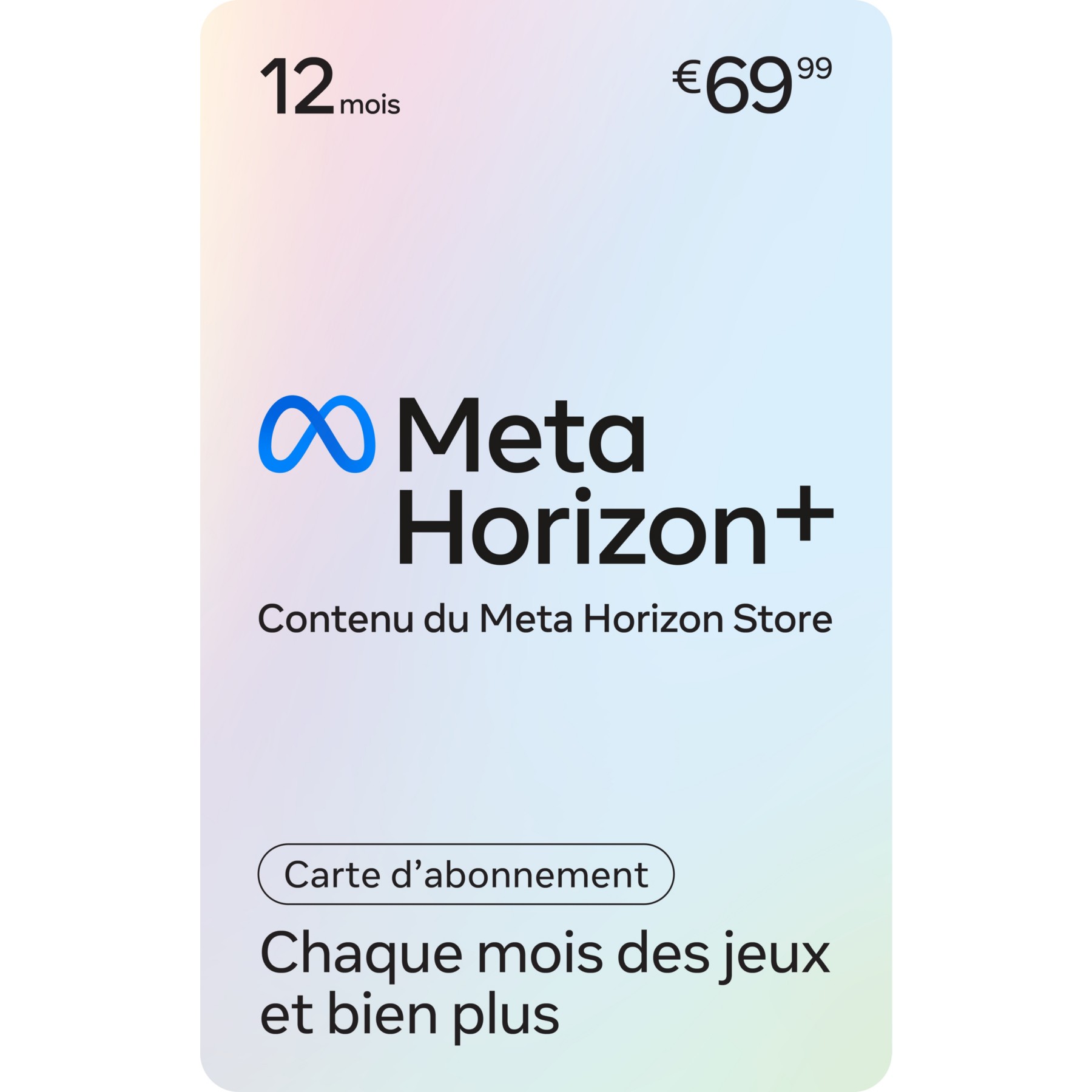 Carte cadeau META Meta Horizon + 12M Subscription