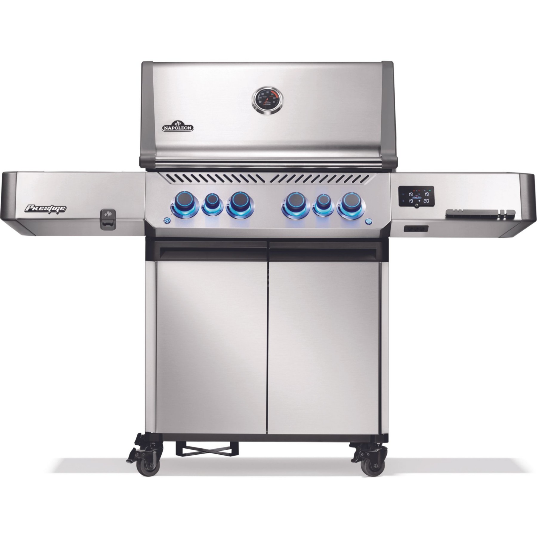 Barbecue gaz NAPOLEON Prestige 500 Inox connecté 6 brûleurs sur chariot, 72x46 cm