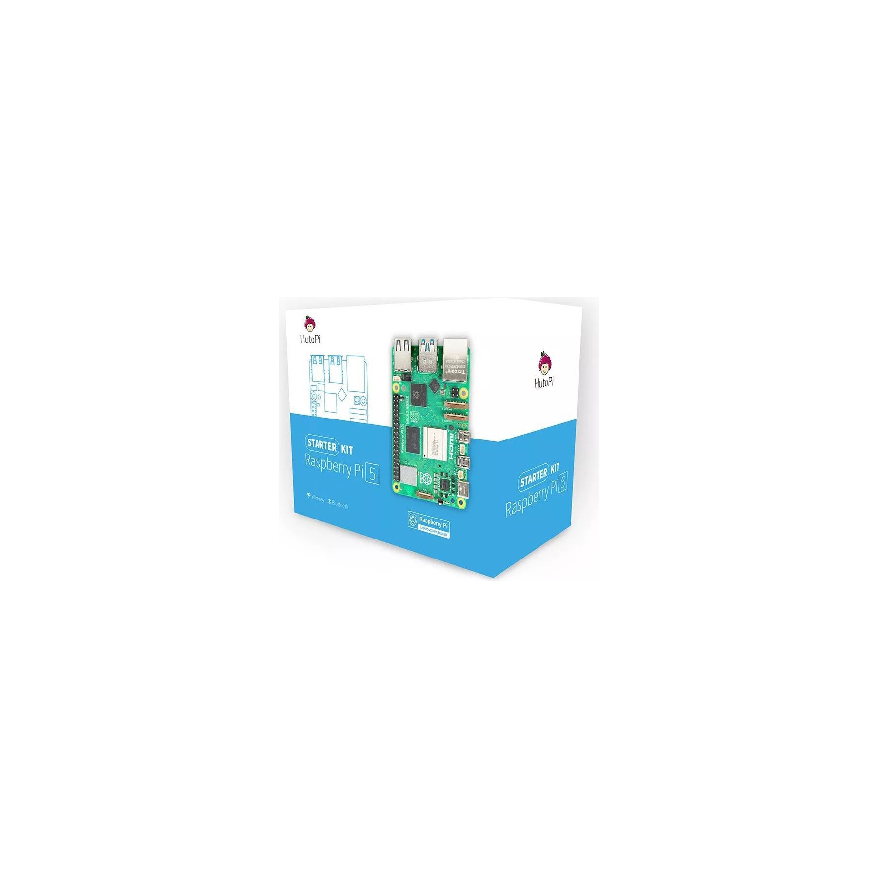 Carte d'acquisition HUTOPI Starter kit Raspberry Pi 5 (version 4GB)