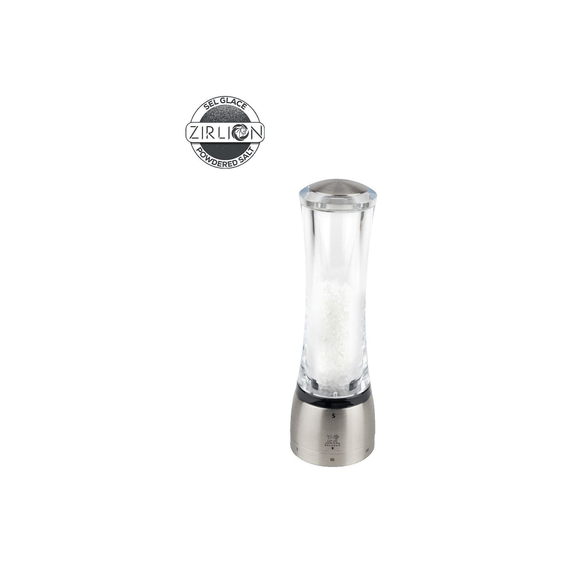 Moulin à sel PEUGEOT Daman Plastique et inox Transparent 21
