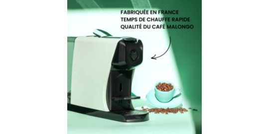 Cafetière à dosette MALONGO EOH VERT TILLEUL PASTEL