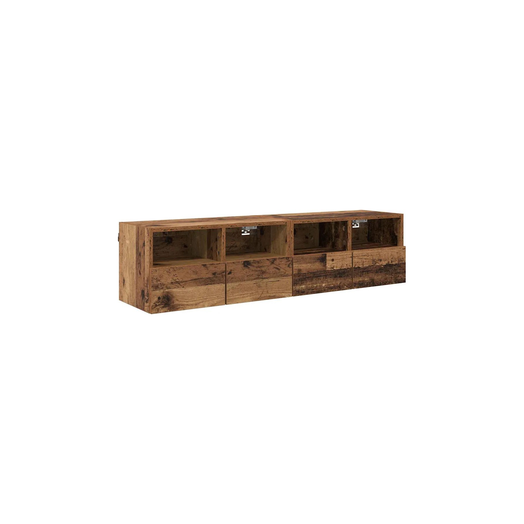 Meuble TV HELLOSHOP26 Lot de 2 meubles TV muraux pratiques des