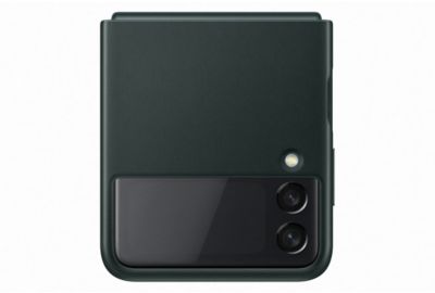 Coque SAMSUNG Z Flip 3 Cuir vert
