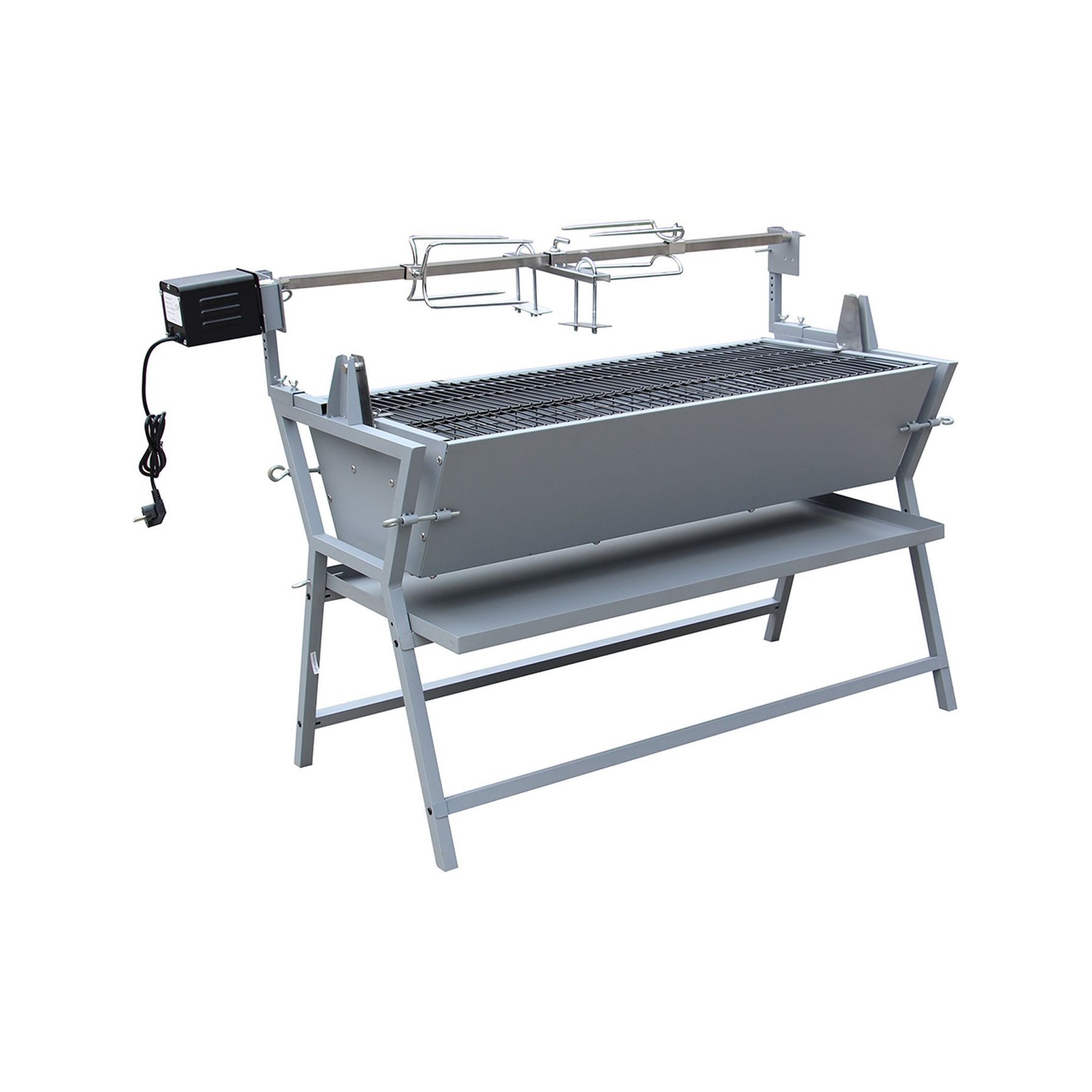 Barbecue charbon HAPPY GARDEN Rôtissoire tournebroche inclinable LISBO