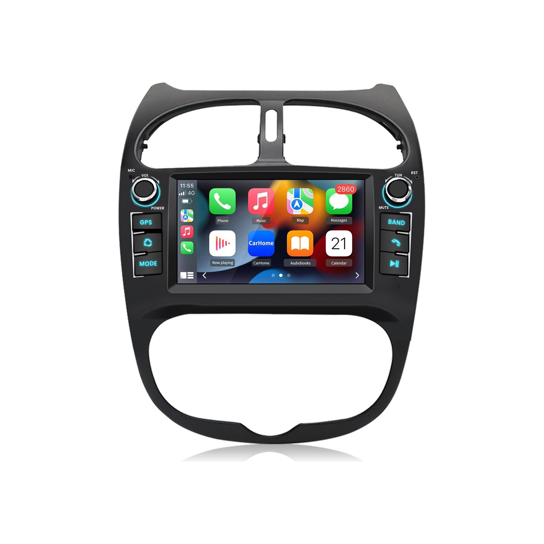 Autoradio connecté JUNSUN pour Peugeot 206 CC 2001-06 32G Carplay
