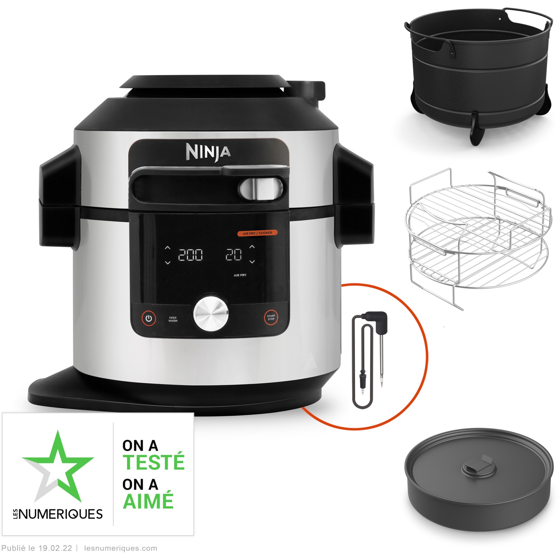 Multicuiseur NINJA Foodi Max OL750EU  gris/noir 7,5 L, 14 modes de cuisson dont air fryer