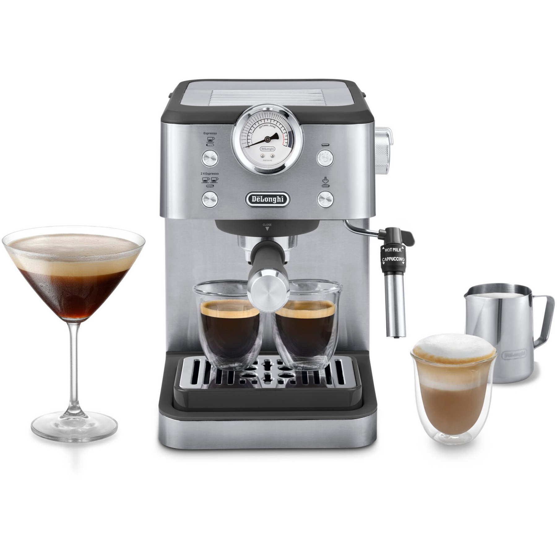 Machine à expresso DELONGHI Linea Classic EM450.M Argent