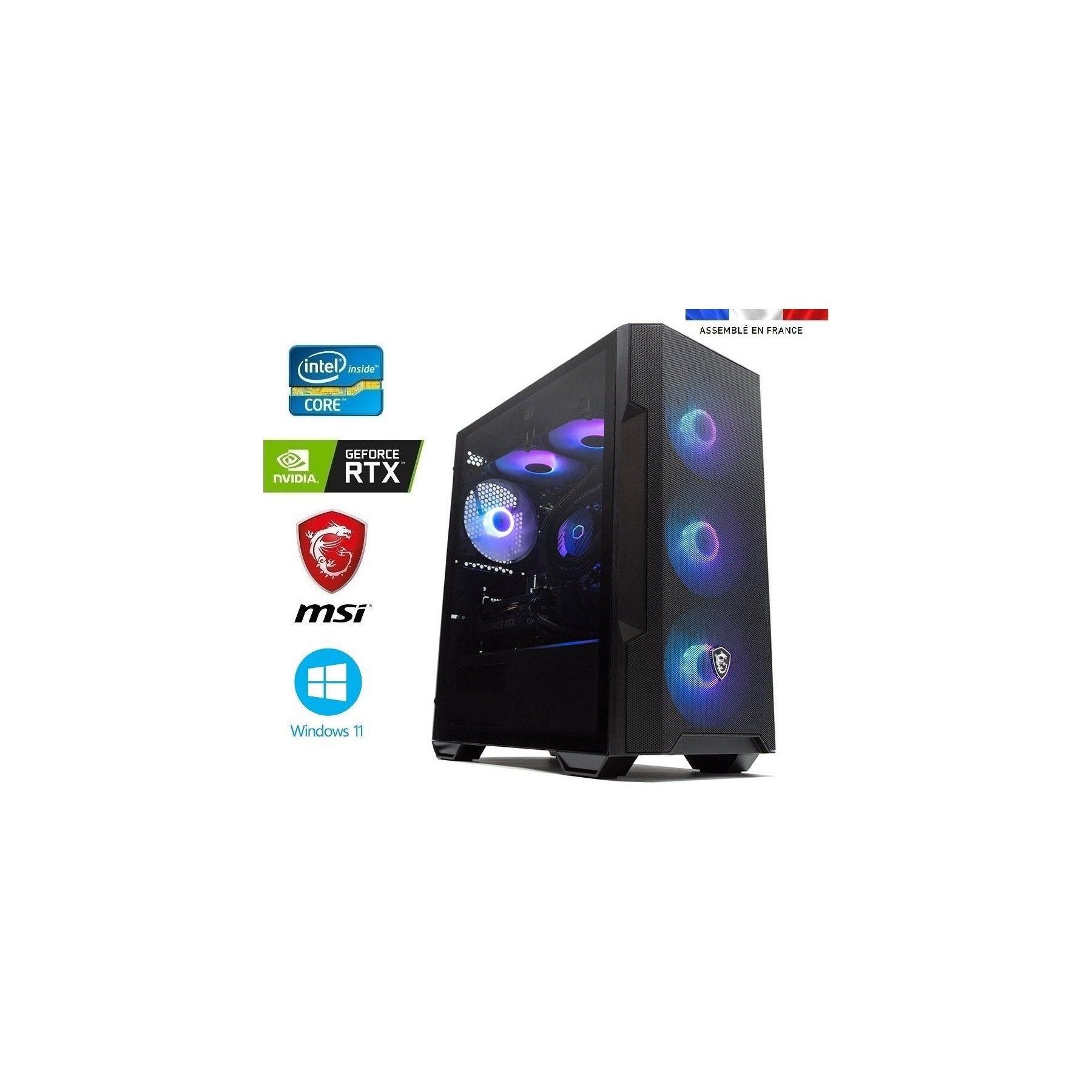 PC Gamer IDEES JEUX MSI M100R I9-12900KF-RTX5060G-32Go-2To