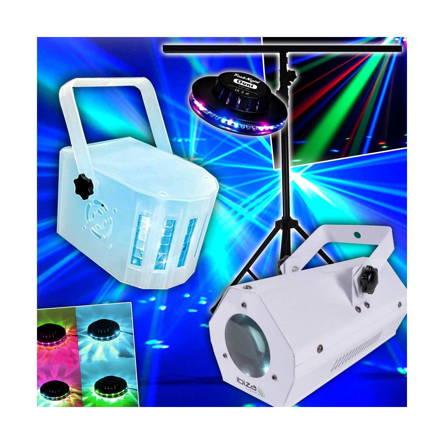 Jeu de lumières LYTOR LUMIÈRE + Portique 3 EFFETS OVNI UFO 48