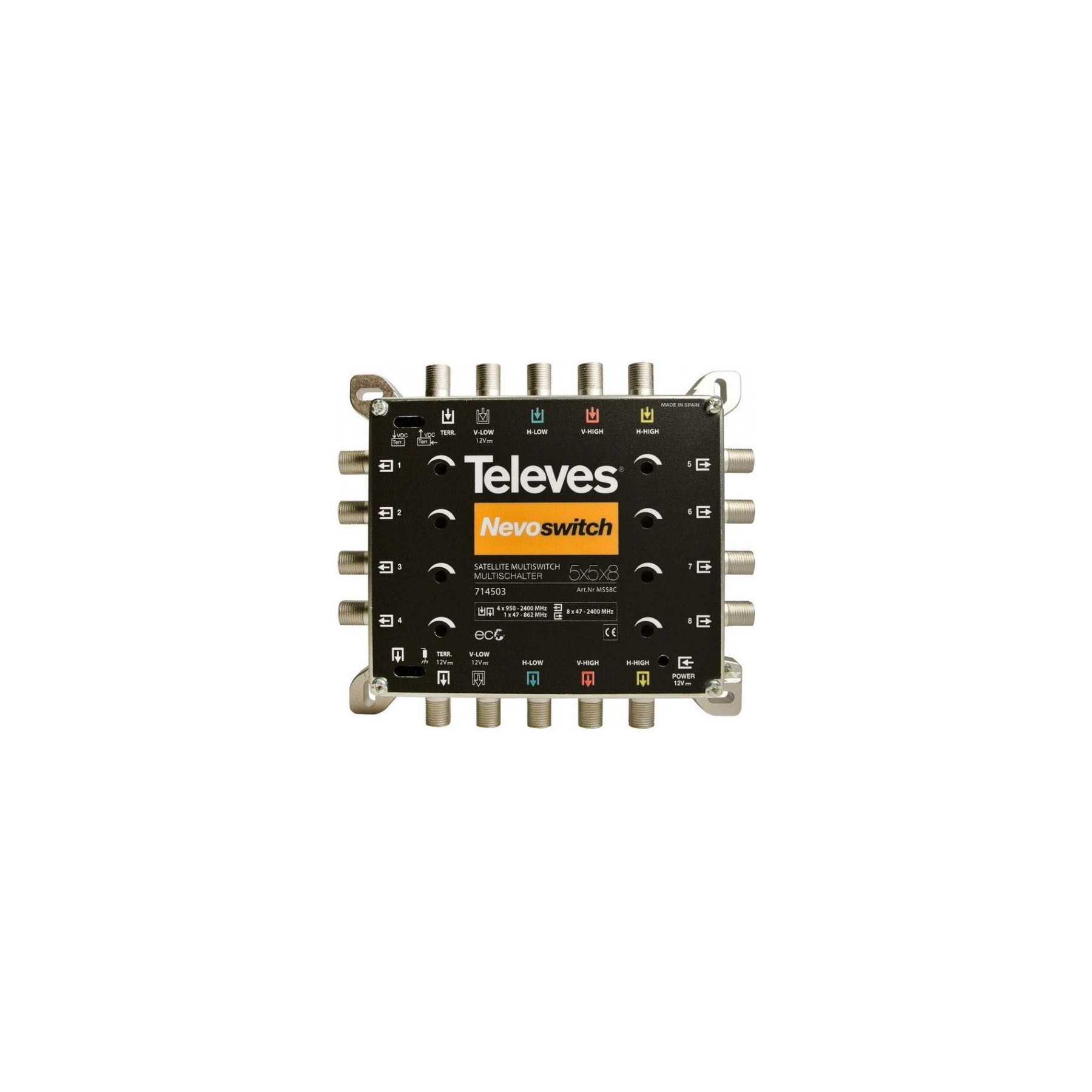 Câble alimentation TELEVES Multiswitch 5x5x8 F Terminal/cascadable