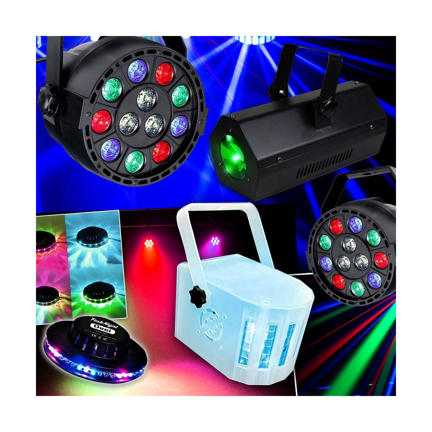 Jeu de lumières LYTOR LUMIÈRES 2 PAR-MINI Ibiza + OVNI UFO 48