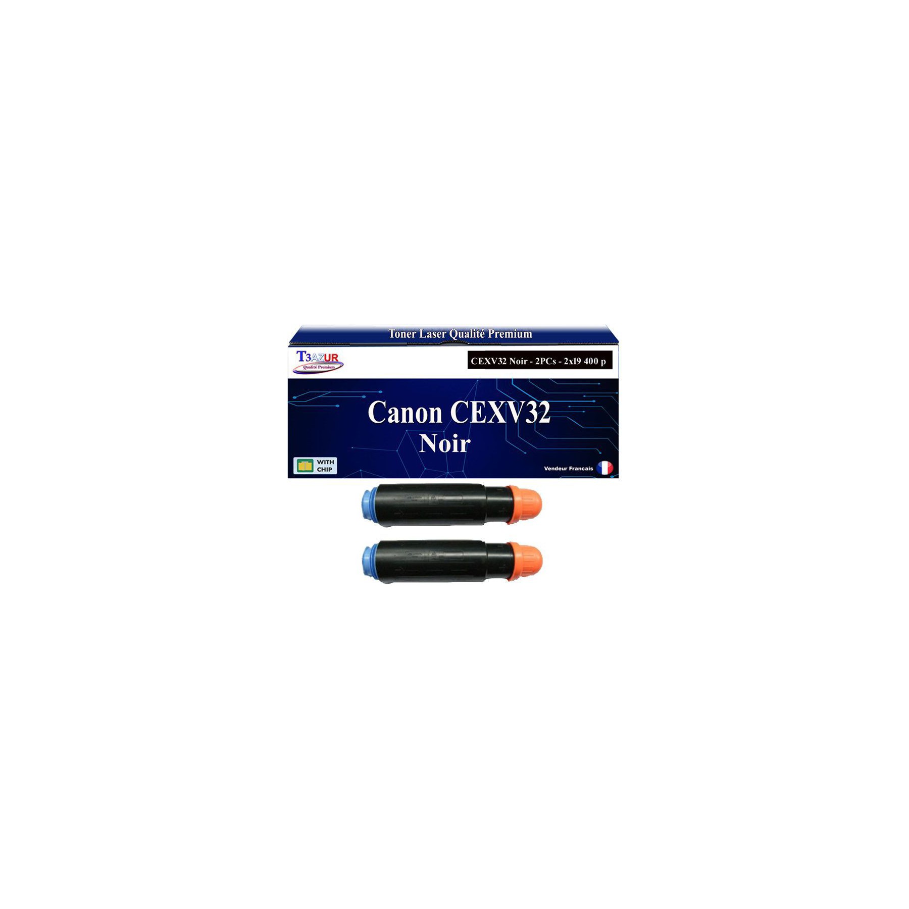 Toner T3AZUR compatible avec Canon CEXV32 (x2)