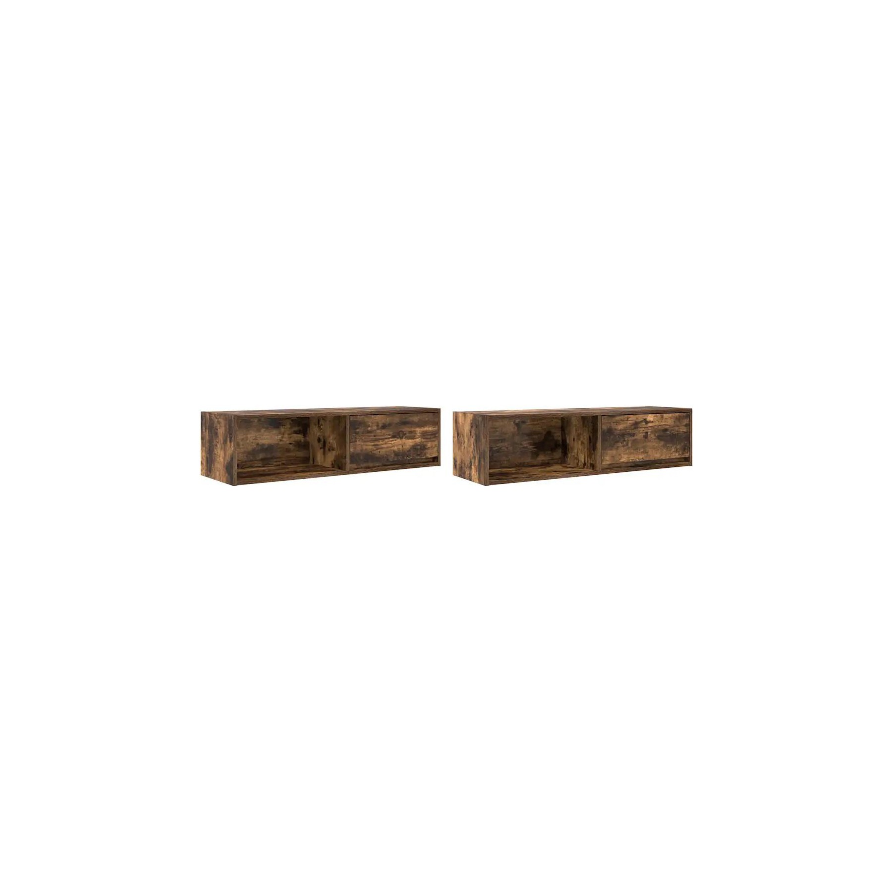 Meuble TV HELLOSHOP26 Lot de 2 meubles TV muraux design modern